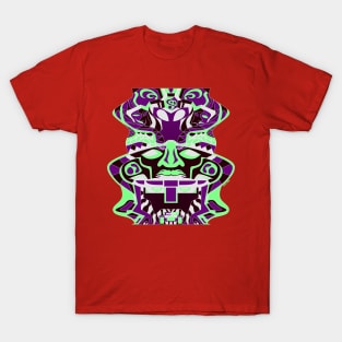 the kaiju monster totem in alien mandala ecopop T-Shirt